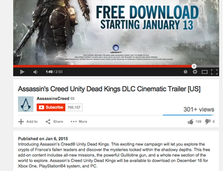 Illustration for article titled Delayed Assassin's Creed Unity DLC Out Mid-January